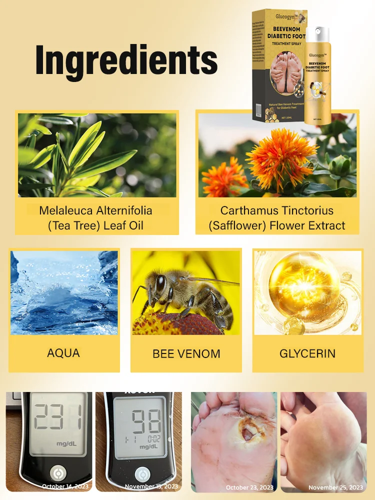 Diabetic foot treatment spray