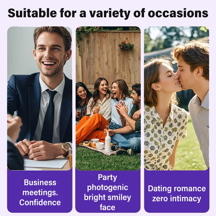 【Latest research and development】Purple instant whitening teeth stickers