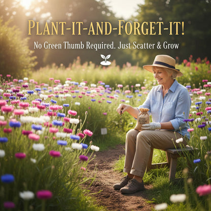 🏆100K+ SOLD! 🌱Premium Cornflower Seeds – The "Unstoppable" Wildflower That Grows Anywhere