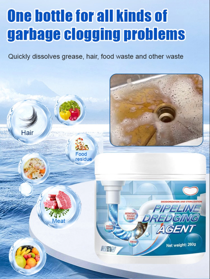 [Dissolves in one second] Strong pipe dredging agent