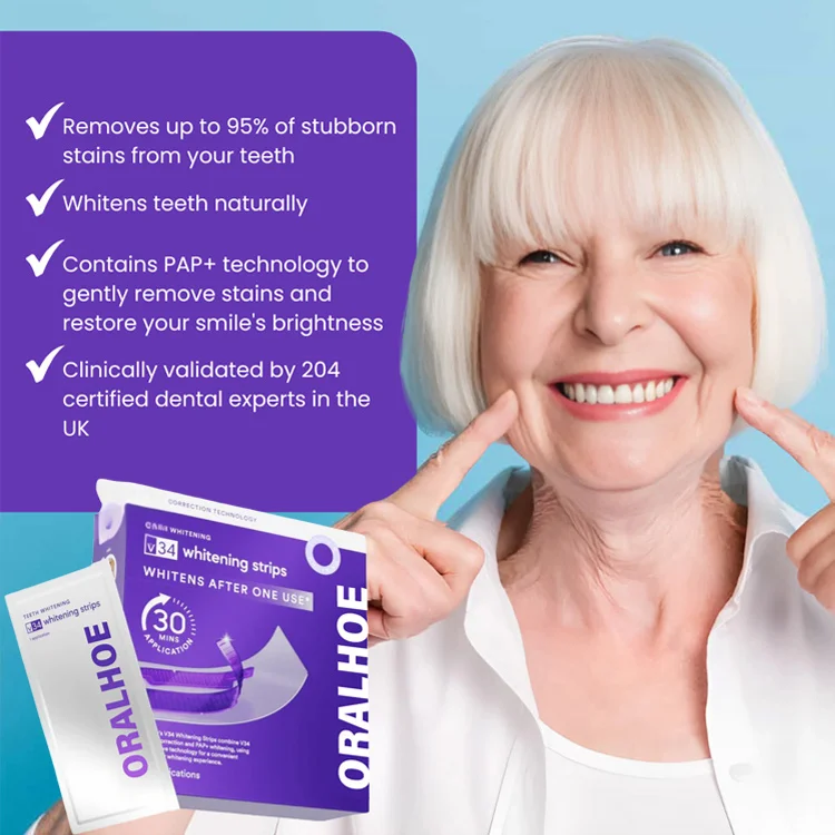 【Latest research and development】Purple instant whitening teeth stickers