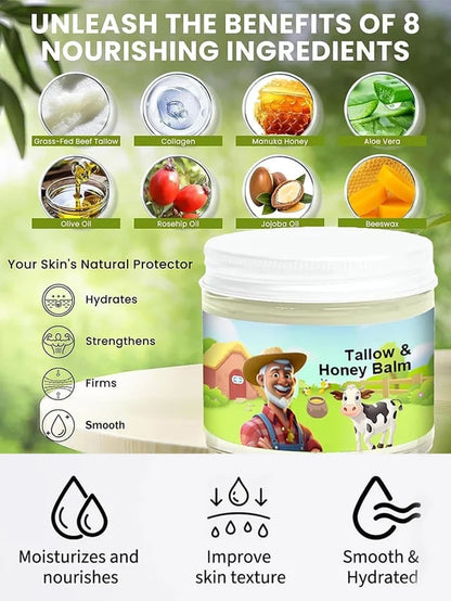 Anti-wrinkle and line-lightening long-lasting moisturizing tallow cream!✨