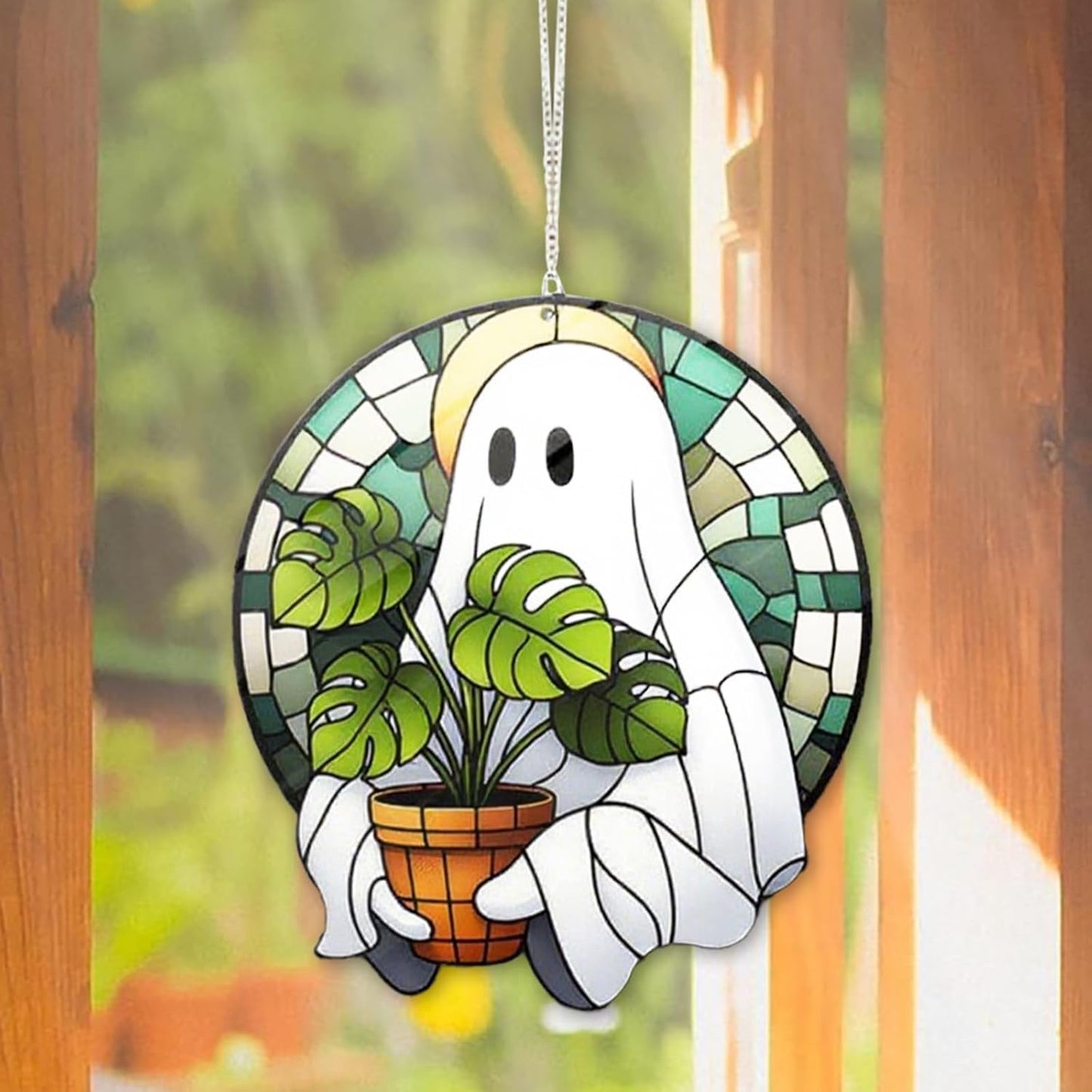 Glowy Ghost – Cute Halloween Suncatcher