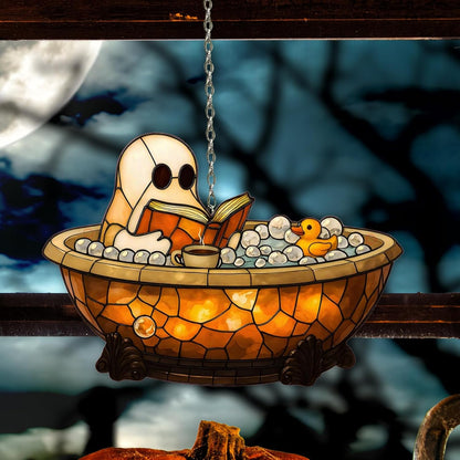 Glowy Ghost – Cute Halloween Suncatcher