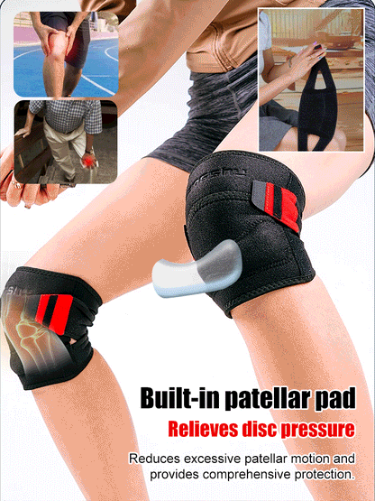 Sports compression shock-absorbing self-adhesive patellar knee brace