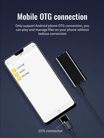 【300 hours of battery life】 One-button hidden voice recorder