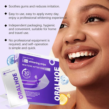 【Latest research and development】Purple instant whitening teeth stickers