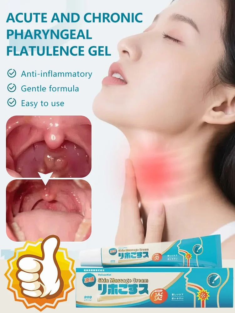Acute and chronic pharyngeal flatulence gel